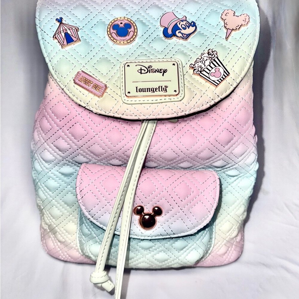 ✨Disney Loungefly Backpack – Pastel Pin Collection (NWT) 🩷 For Pin Collectors!
